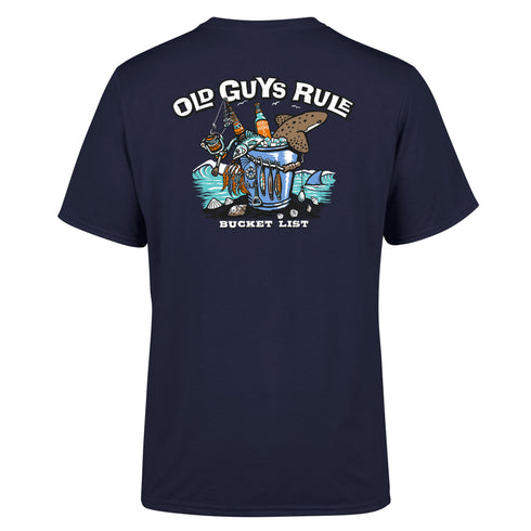 Old Guys Rule BUCKET LIST II' T-SHIRT - NAVY